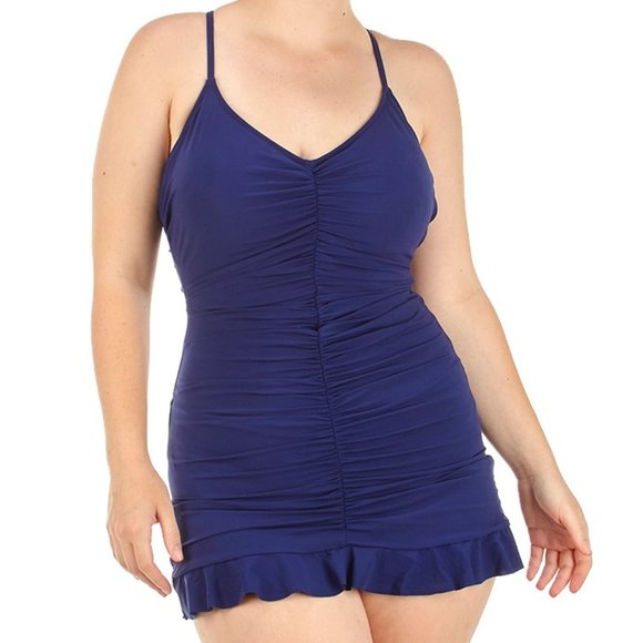 🍁  NWOT PROFILE BY GOTTEX WOMENS SWIMSUIT SWIMDRESS SIZE 6D. 🍁 - Picture 1 of 8
